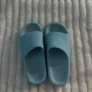 Light Blue Slide Sandals